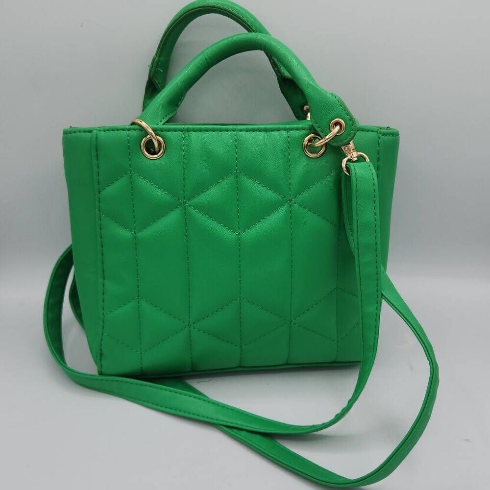 Primark greenquiltedfaux leather mini satchel  crossbody